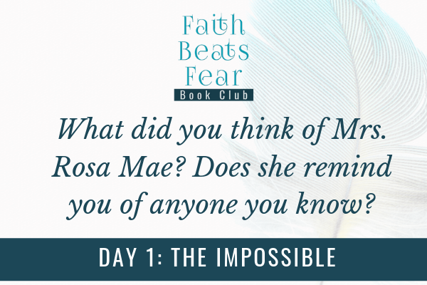 #FaithBeatsFear Book Club Day 1: The Impossible