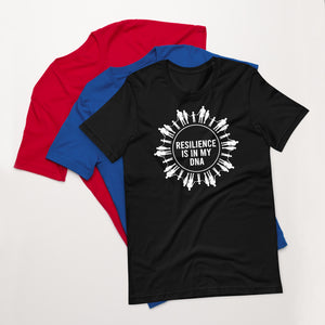 Open image in slideshow, Resilience Is In My DNA T-shirt (Faith Beats Fear)
